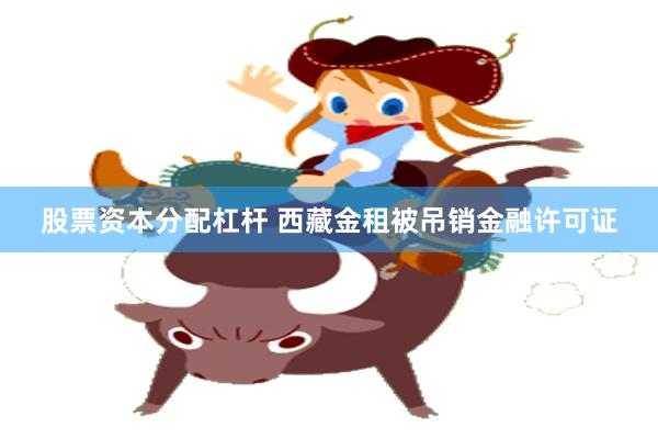 股票资本分配杠杆 西藏金租被吊销金融许可证
