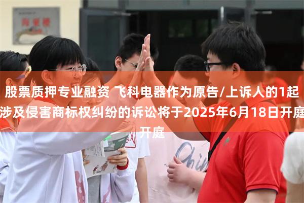 股票质押专业融资 飞科电器作为原告/上诉人的1起涉及侵害商标权纠纷的诉讼将于2025年6月18日开庭